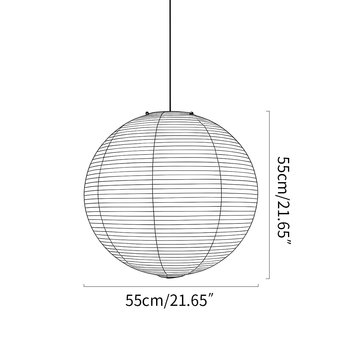 Antizer Akari Spherical Pendant Light for Living Room