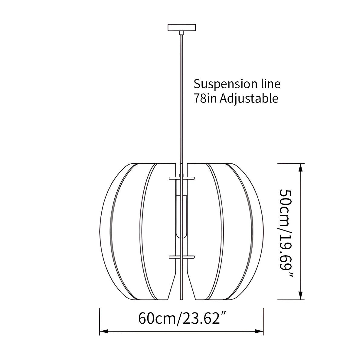 Antizer Circular Arc Piece Acoustic Pendant Light