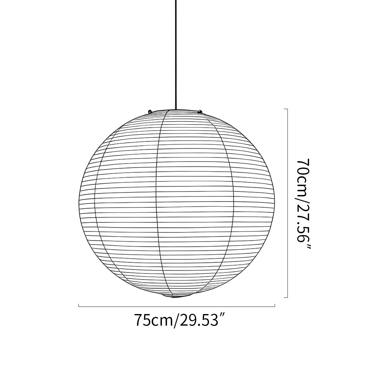 Antizer Akari Spherical Pendant Light for Living Room