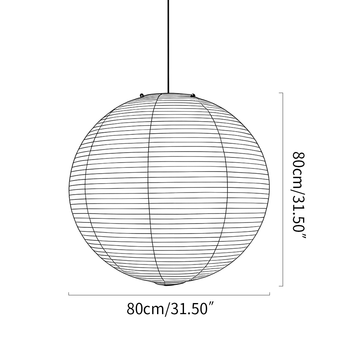 Antizer Akari Spherical Pendant Light for Living Room
