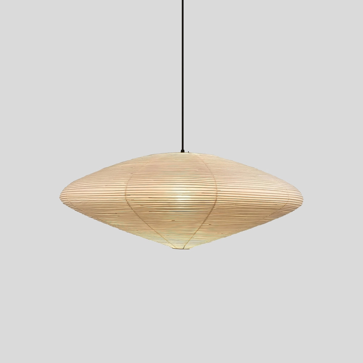 Antizer Washi Paper A Series Pendant Light for Dining Room Black Wire Dia 88cm / 34.65"