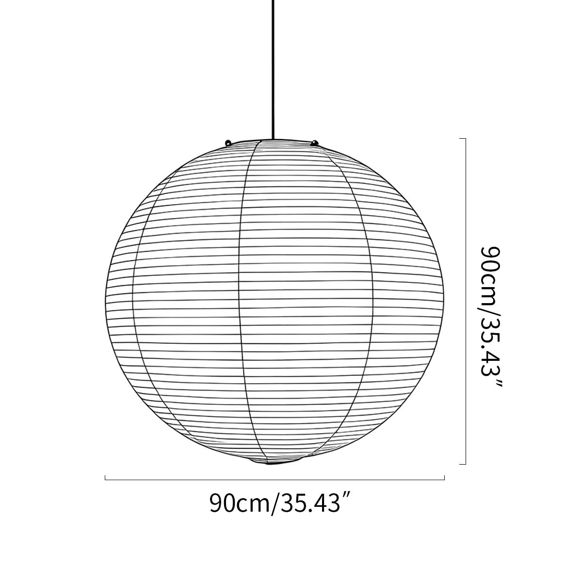 Antizer Akari Spherical Pendant Light for Living Room