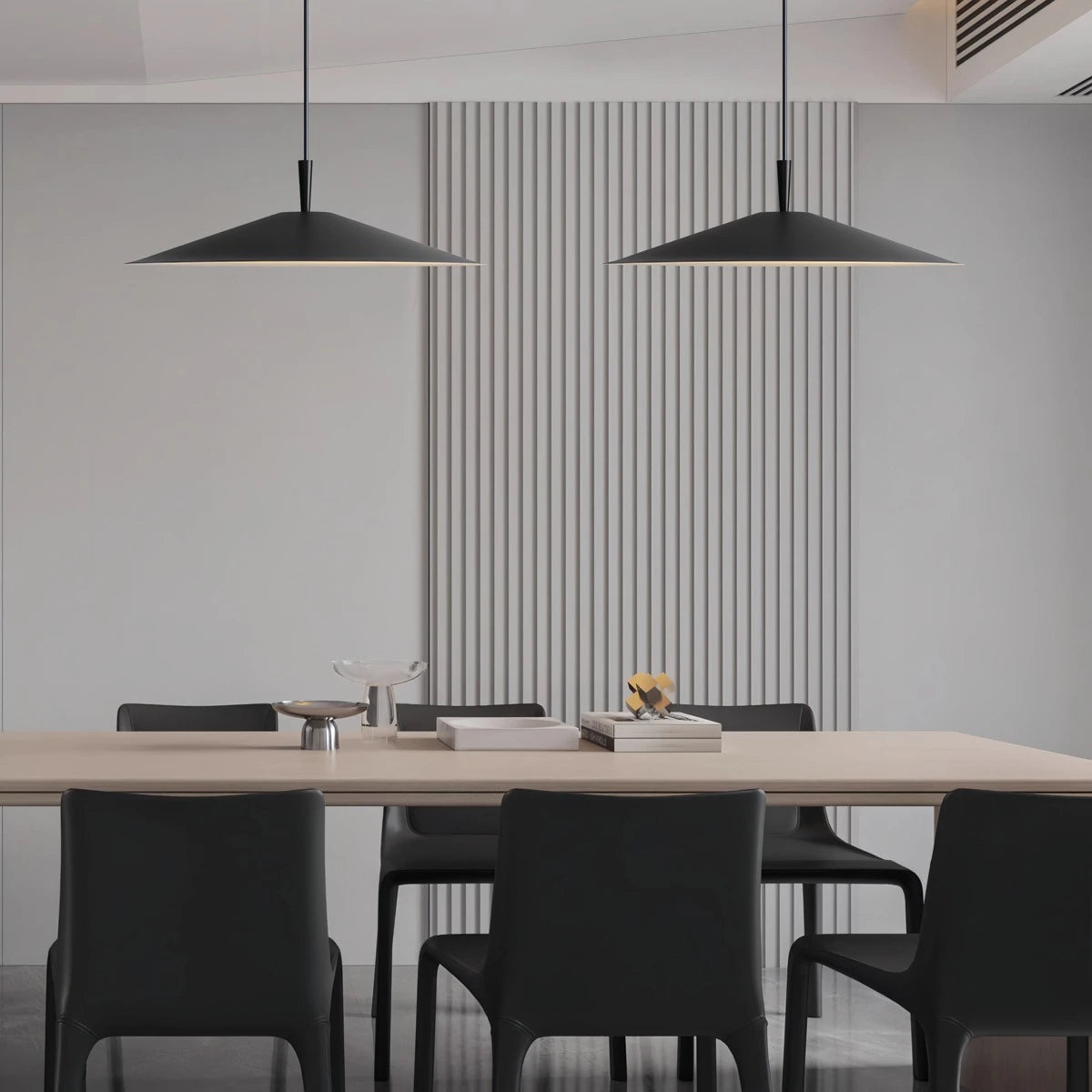 modern saucer pendant light