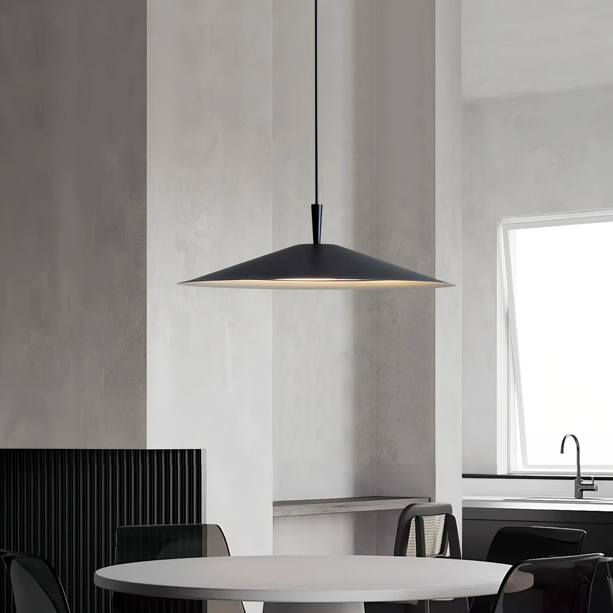 modern saucer pendant light