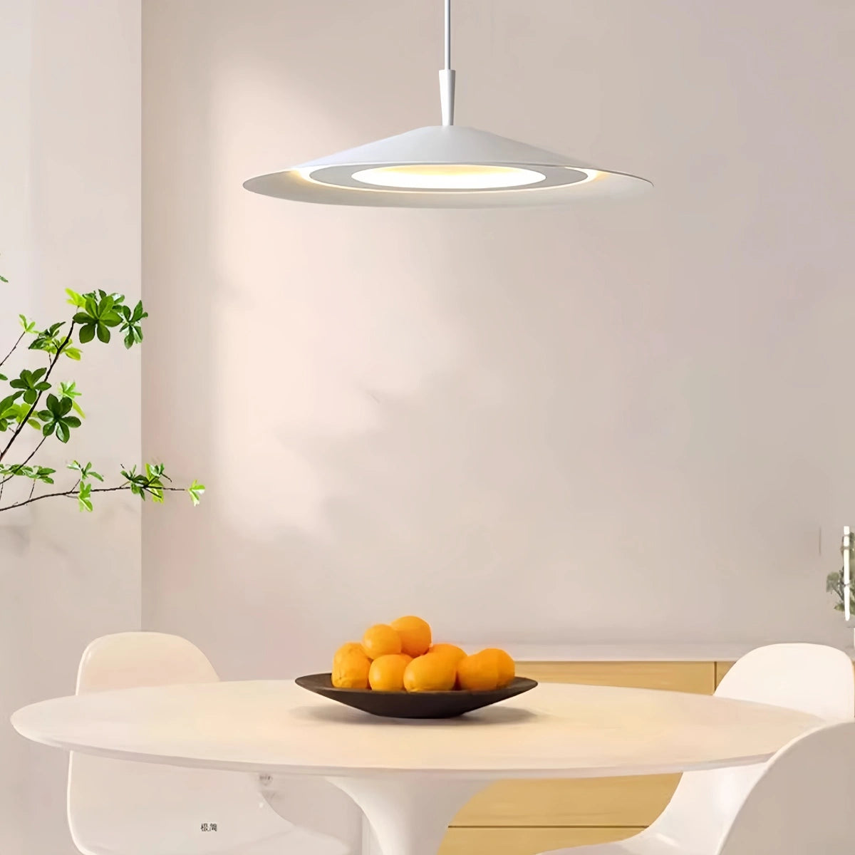 modern saucer pendant light
