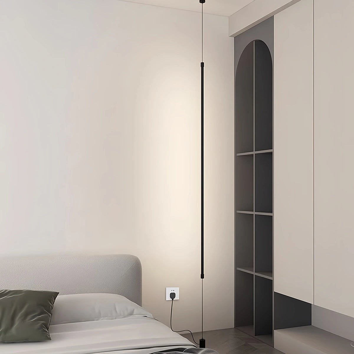 Antizer Modern Long Line Floor To Ceiling Light Plug Type Warm Light