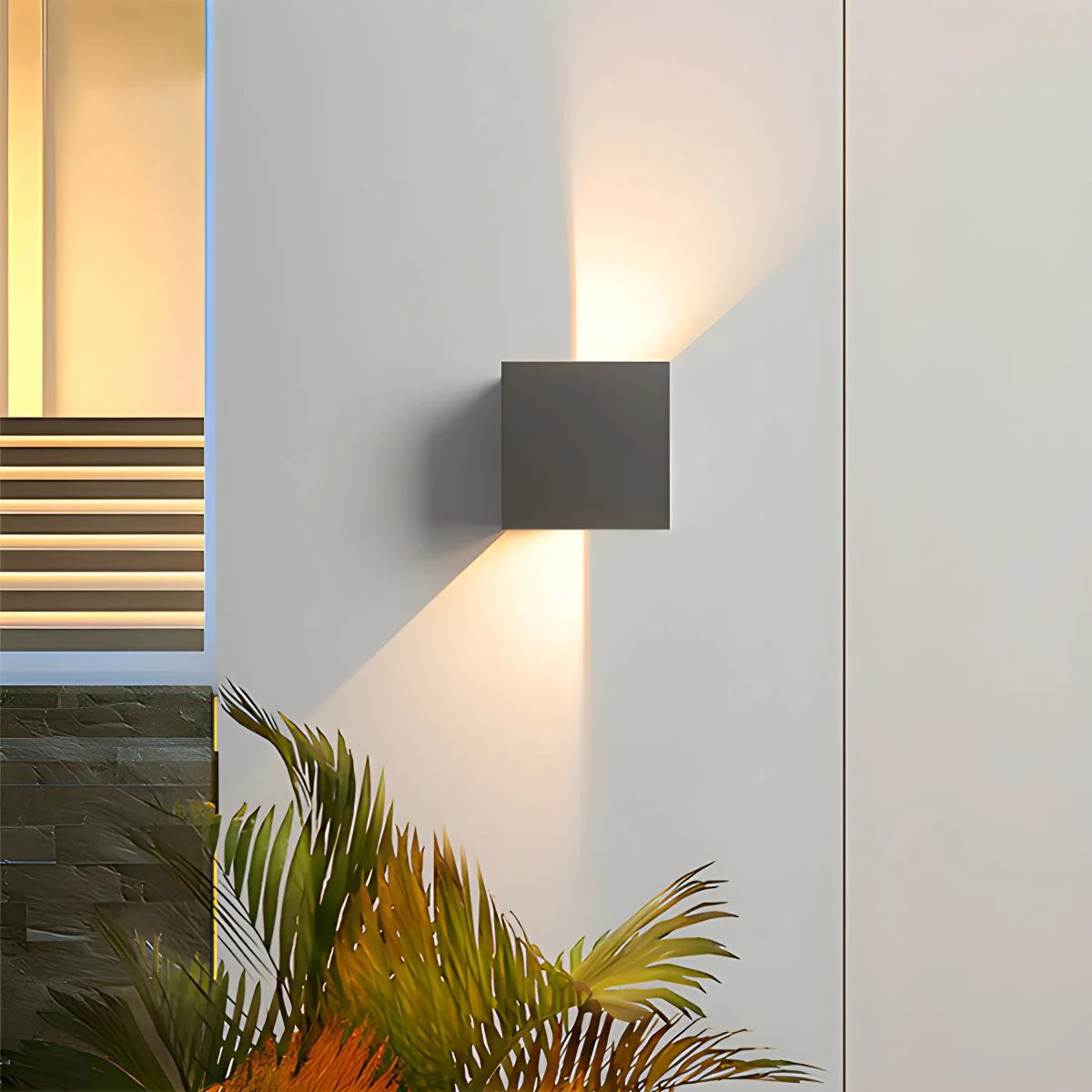 Antizer Outdoor Aluminum Waterproof Garden LED Wall Light 1 Head Warm Light