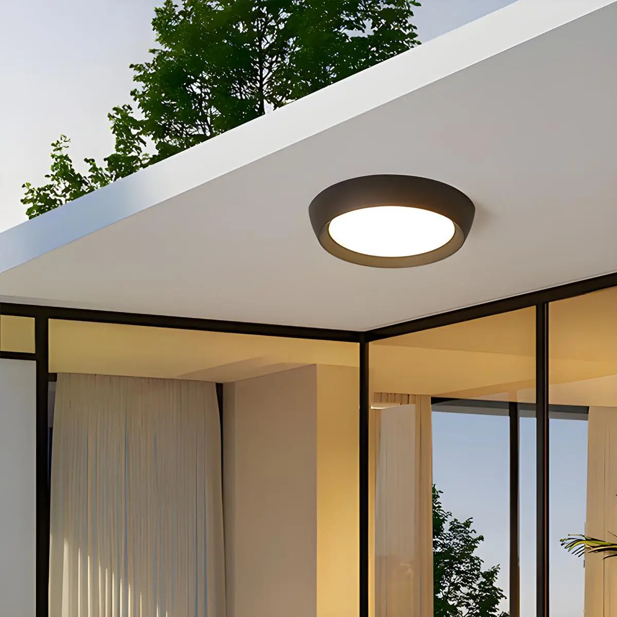 Antizer Outdoor Waterproof Corridor Balcony Ceiling Light Circular Warm Light