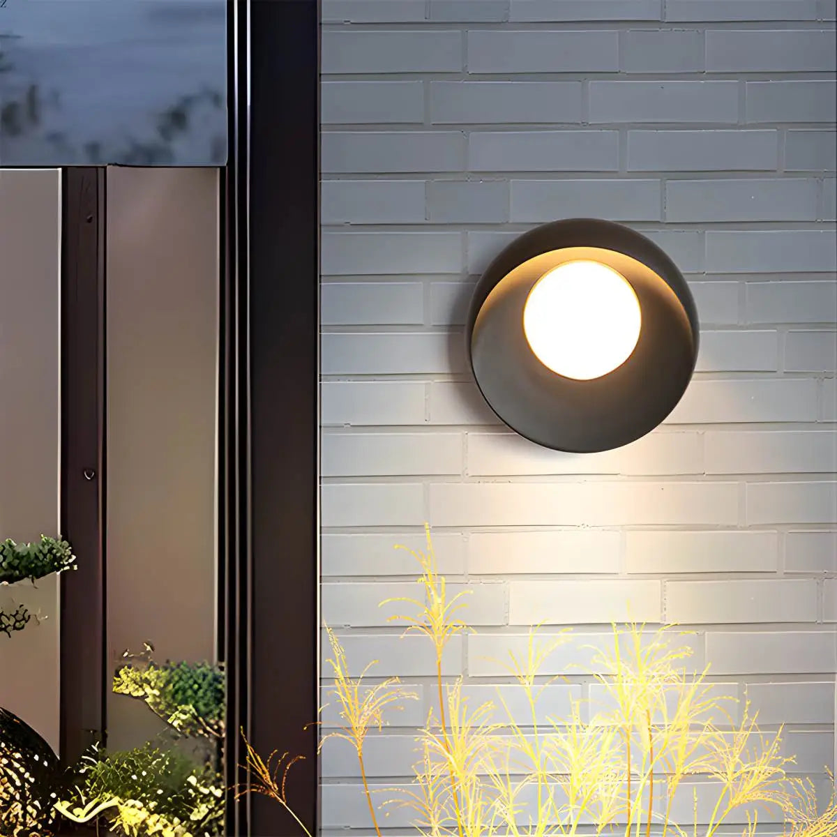 Antizer Outdoor Waterproof Garden Decorative Wall Sconce Sand Black Warm Light
