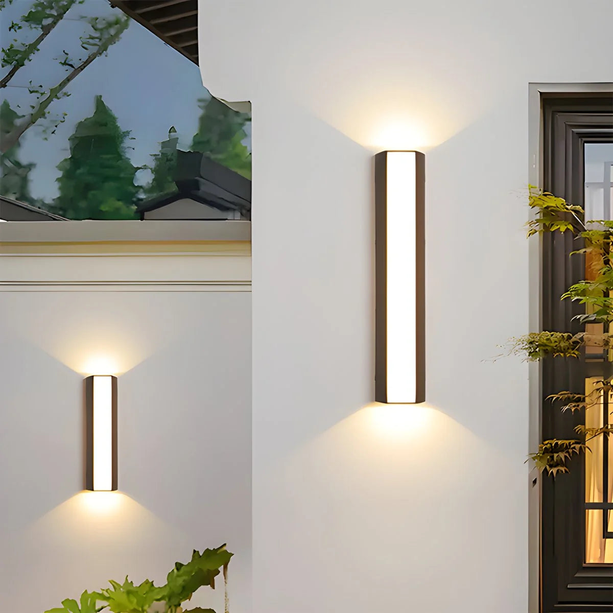 Antizer Outdoor Waterproof LED Strip Aluminum Wall Sconce Short Warm Light