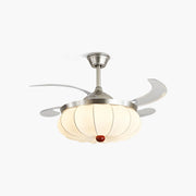 Antizer Retro Fabric Ceiling Fan Light for Dining Room