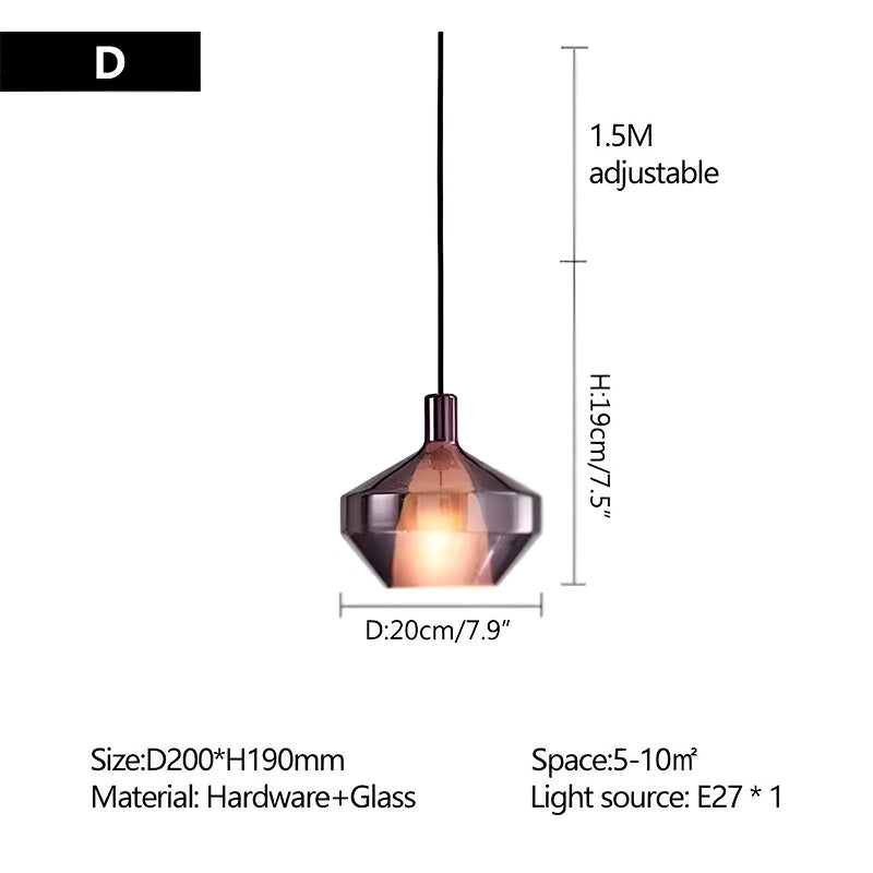 Antizer Modern Minimalist LED Glass Pendant Light for Kitchen