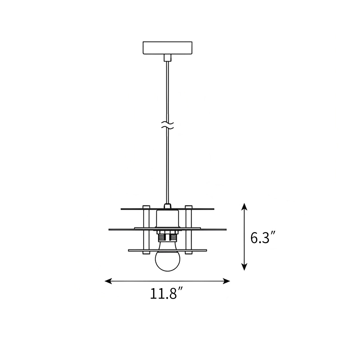 Antizer Triple Disc Pendant Light for Dining Room