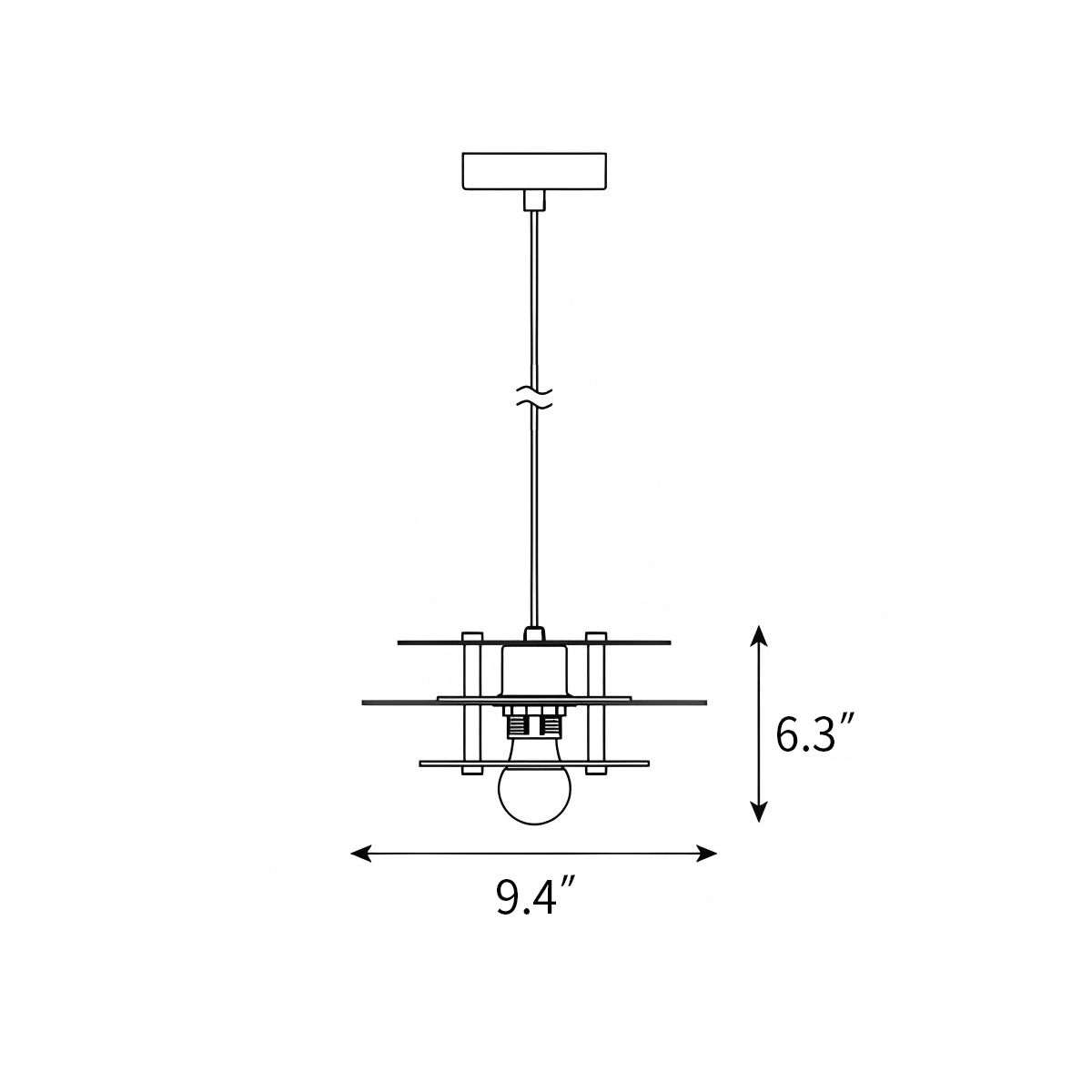 Antizer Triple Disc Pendant Light for Dining Room