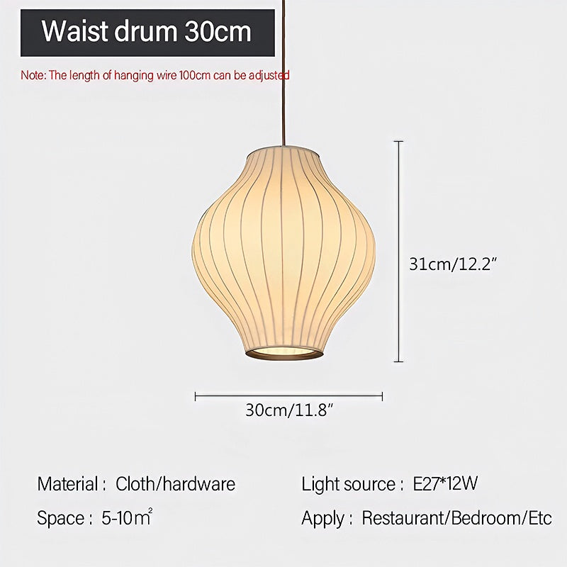 Antizer Vintage LED Silk Lantern Pendant Light