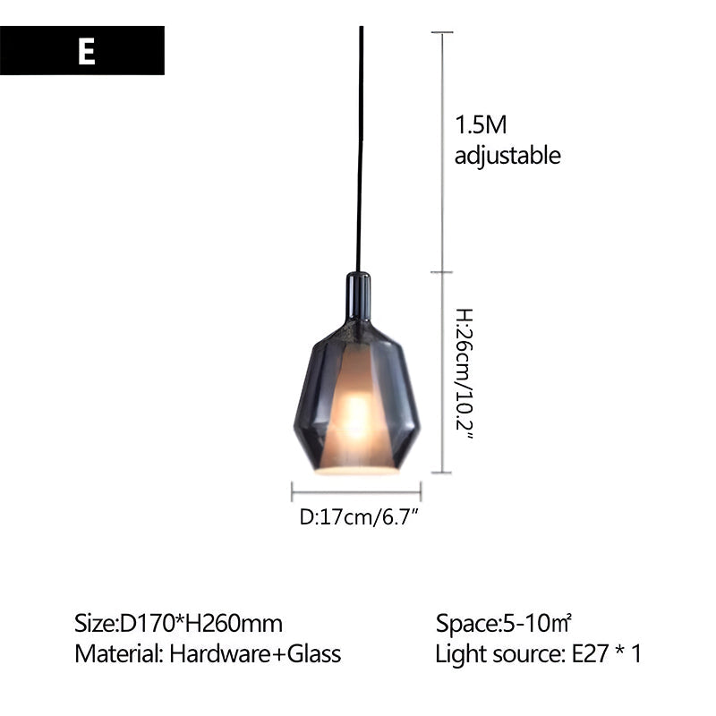 Antizer Modern Minimalist LED Glass Pendant Light for Kitchen