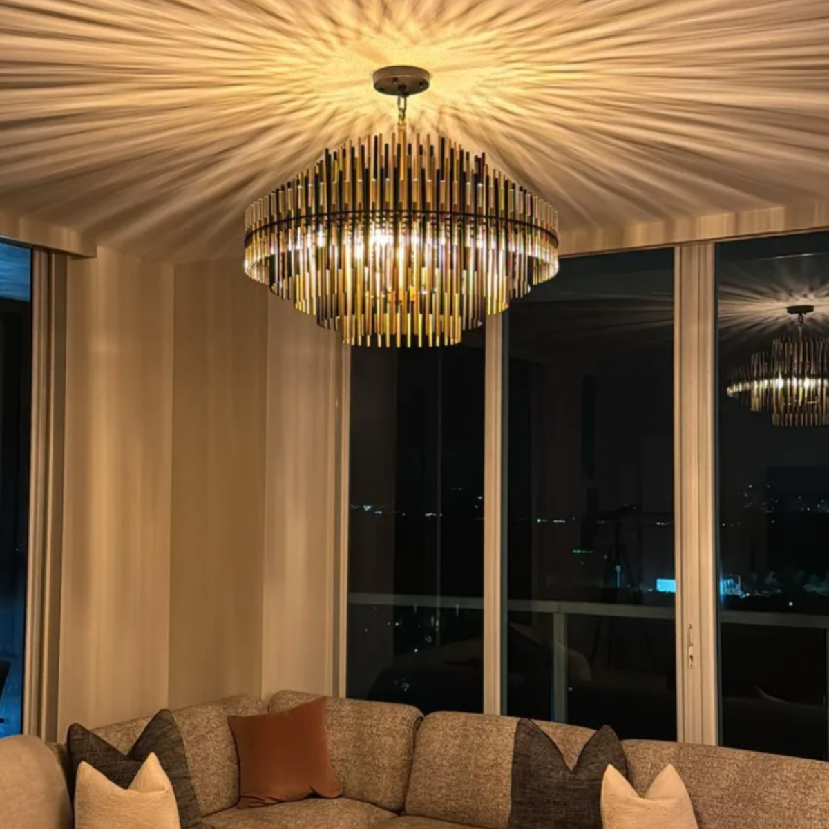 Antizer Emily Industrial Wind Round Chandelier
