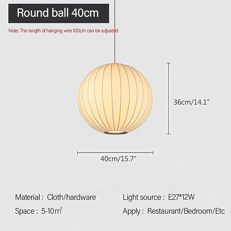 Antizer Vintage LED Silk Lantern Pendant Light