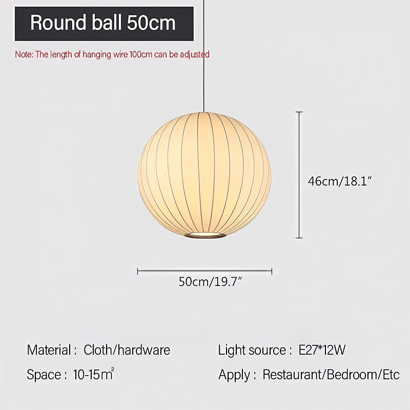 Antizer Vintage LED Silk Lantern Pendant Light