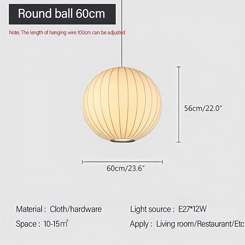 Antizer Vintage LED Silk Lantern Pendant Light