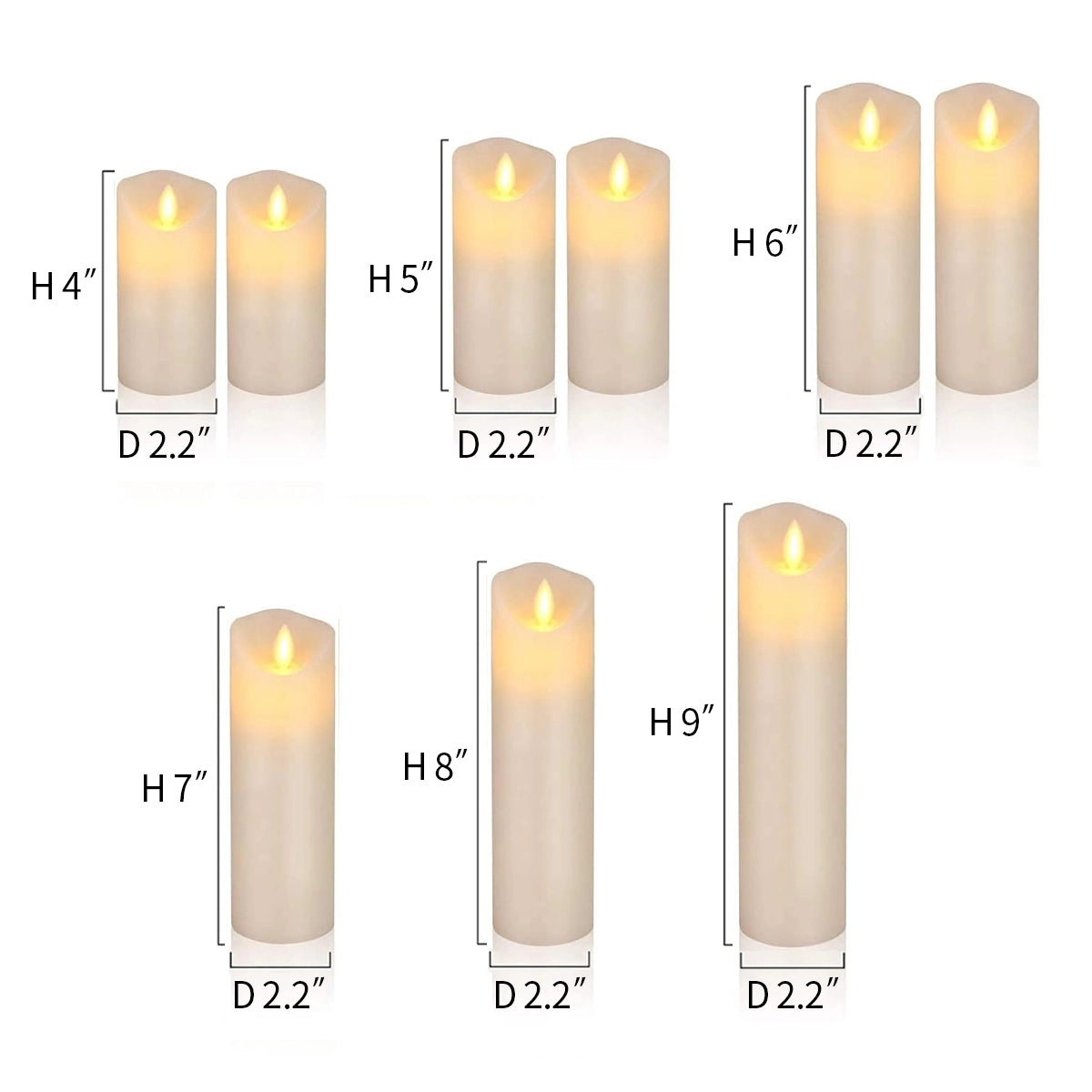Antizer Flameless Candles 9 Pack