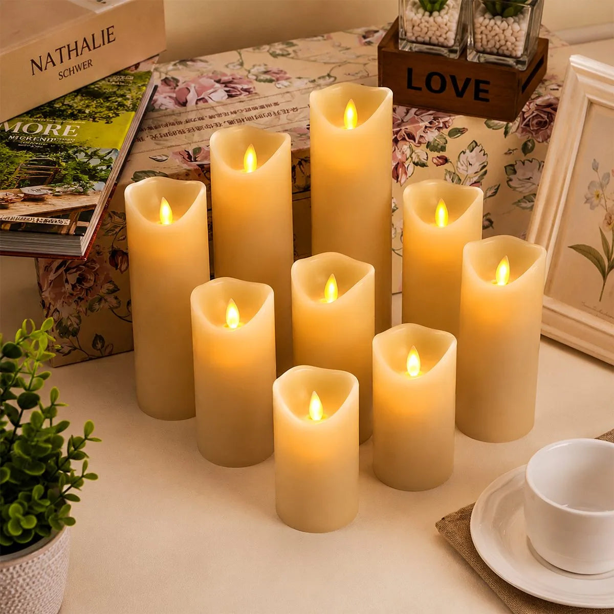 Antizer Flameless Candles 9 Pack