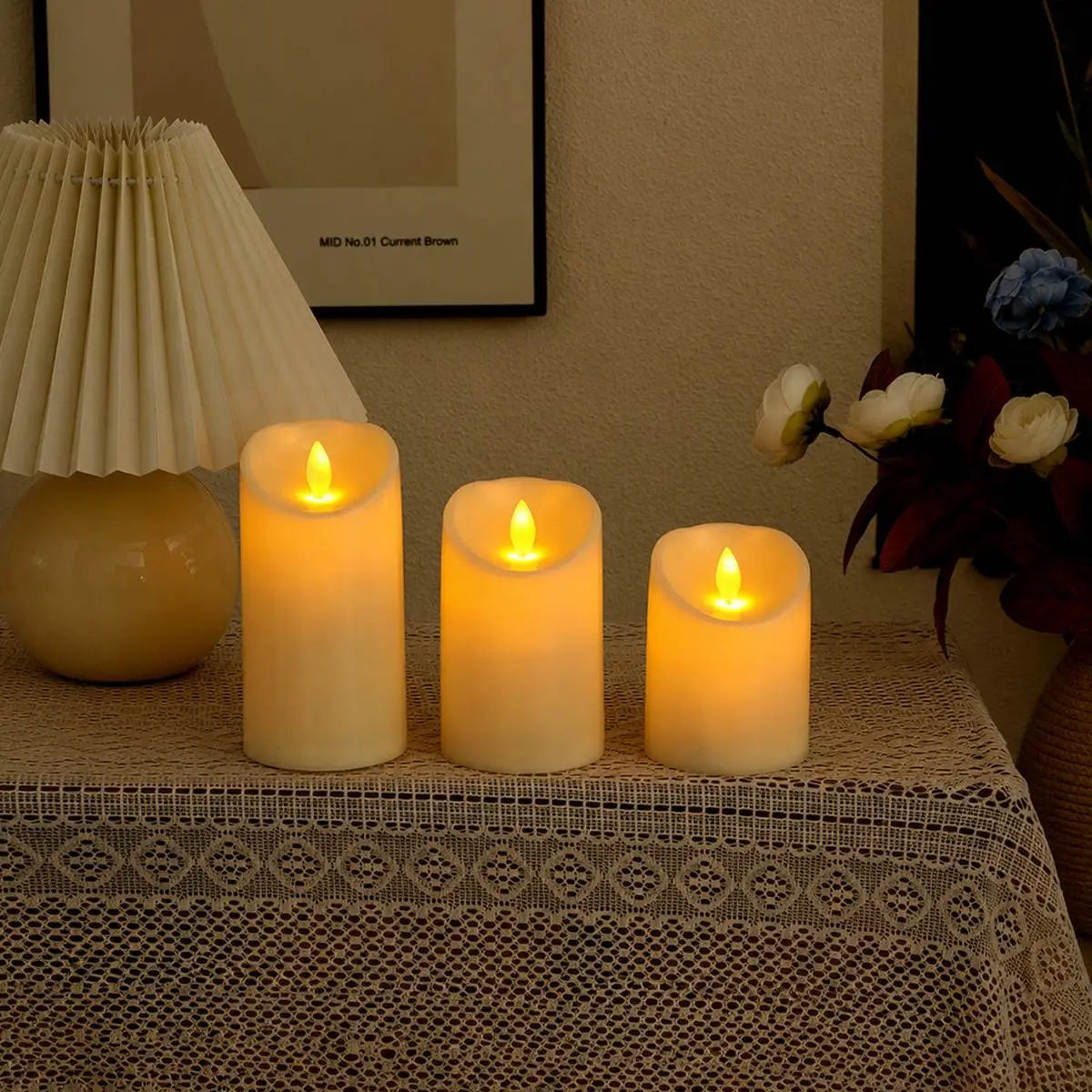 Antizer Flameless LED Candles 3 Pack