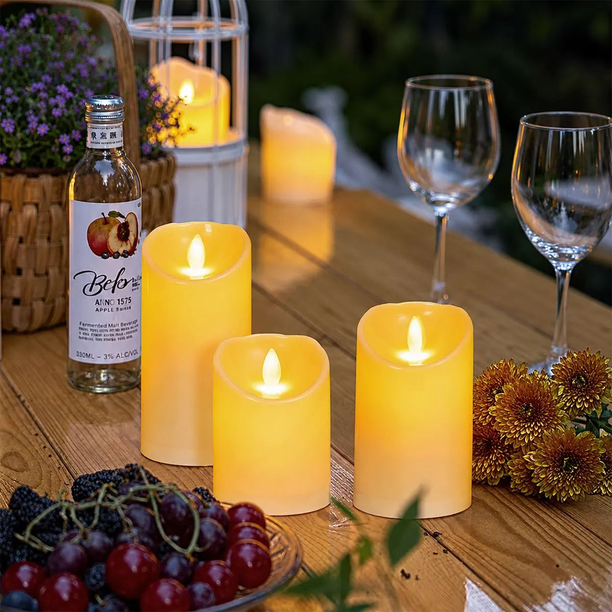 Antizer Flameless LED Candles 3 Pack