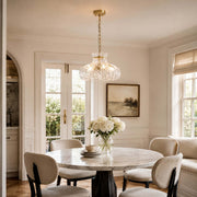 Antizer French Petal Clear Glass Pendant Light