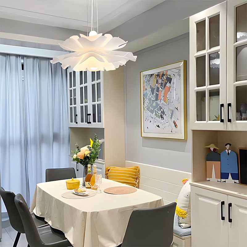 Antizer White Flower Pendant Light for Living Room