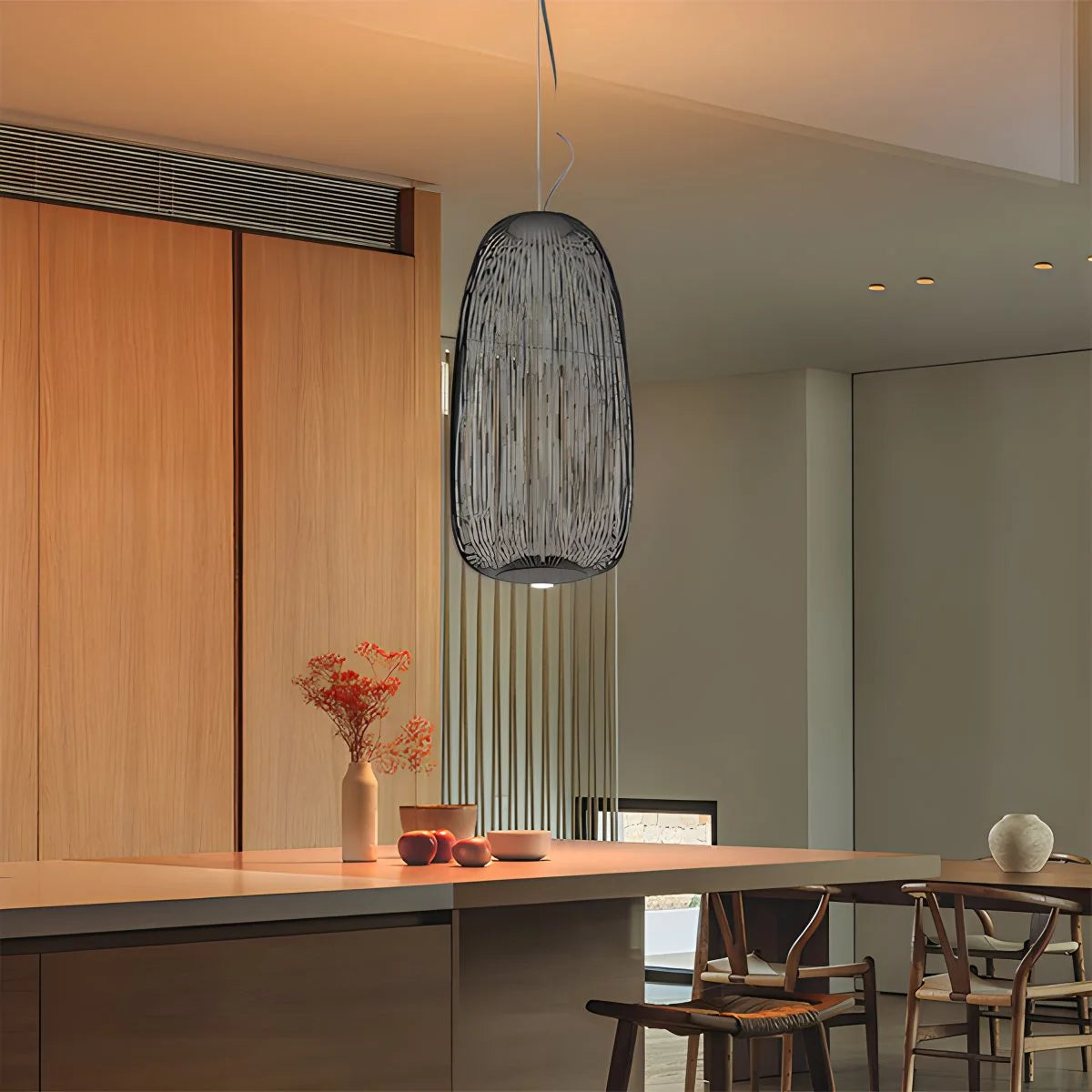 bird cage pendant light for dining room