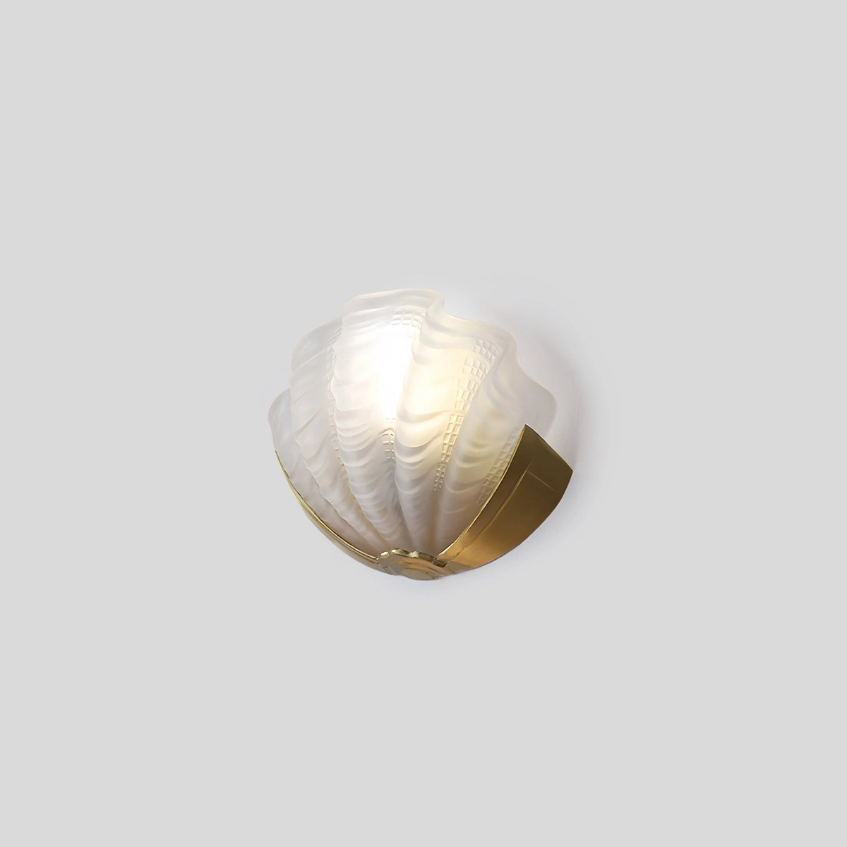 Antizer Light Luxury Brass Shell Glass Wall Lamp Frosted White Warm Light