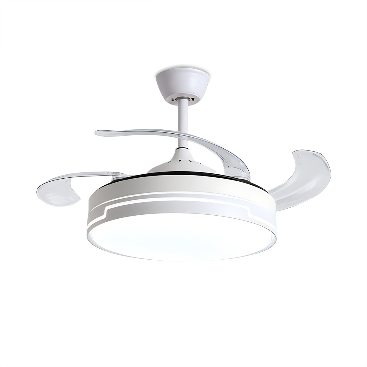 Antizer Remote Minimalist Hugger Ceiling Fan Full White D106cm / 41.73” Tricolor Dimming