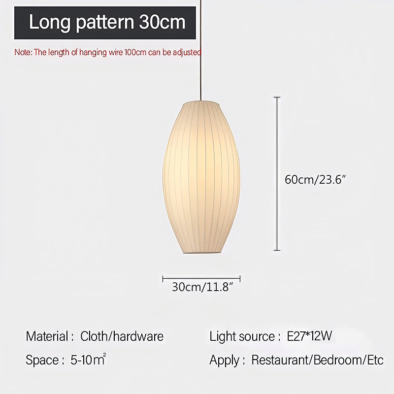Antizer Vintage LED Silk Lantern Pendant Light