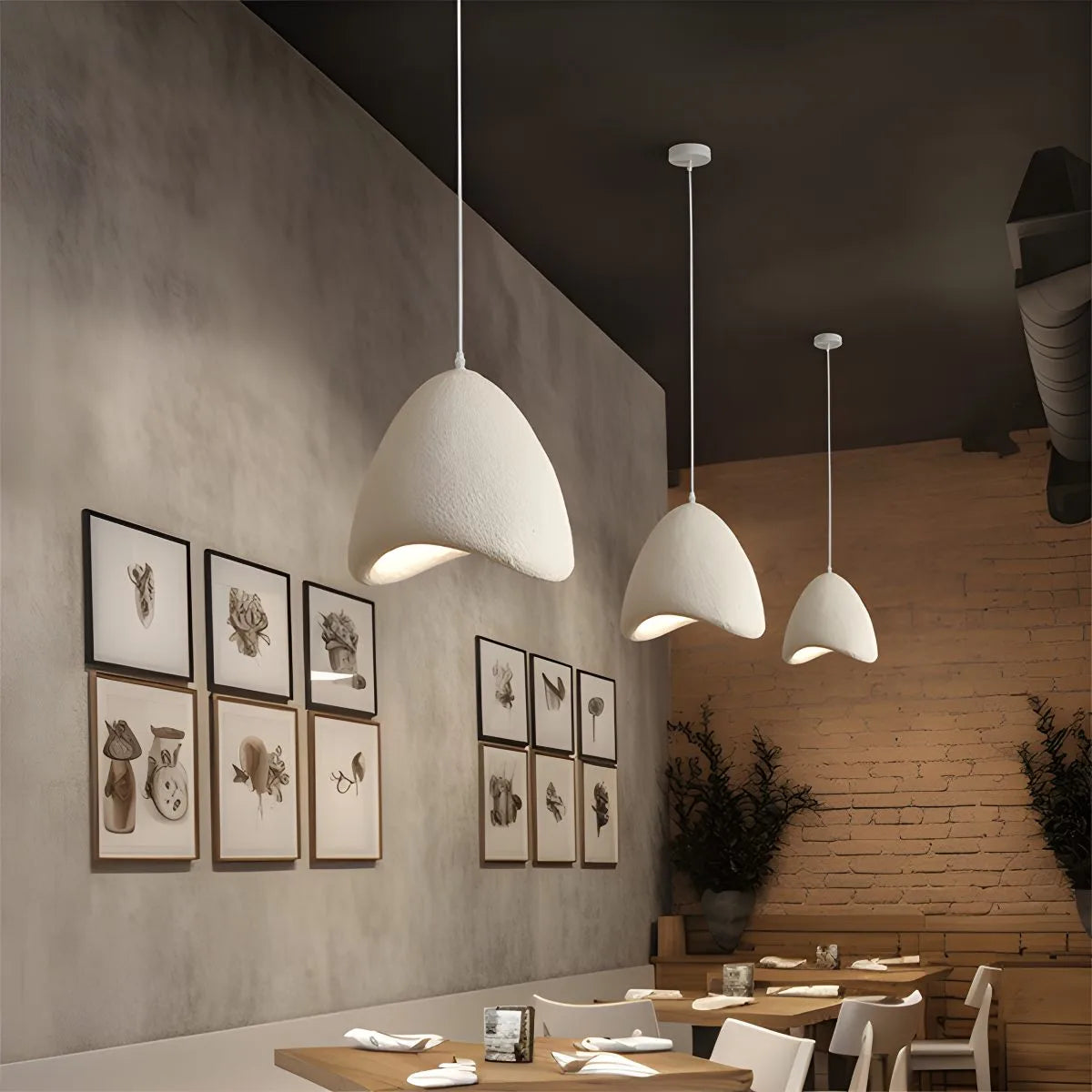 Antizer Japanese Style Bird's Nest Shape Pendant Light
