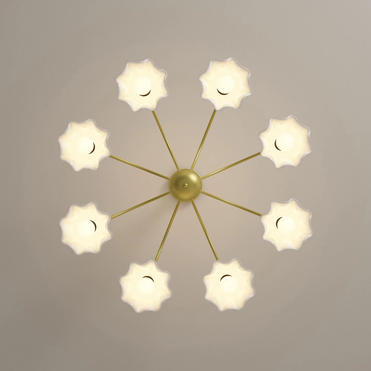 Antizer French Pastoral Style Flower Chandelier