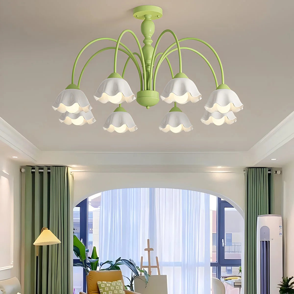 Antizer French Pastoral Style Flower Chandelier