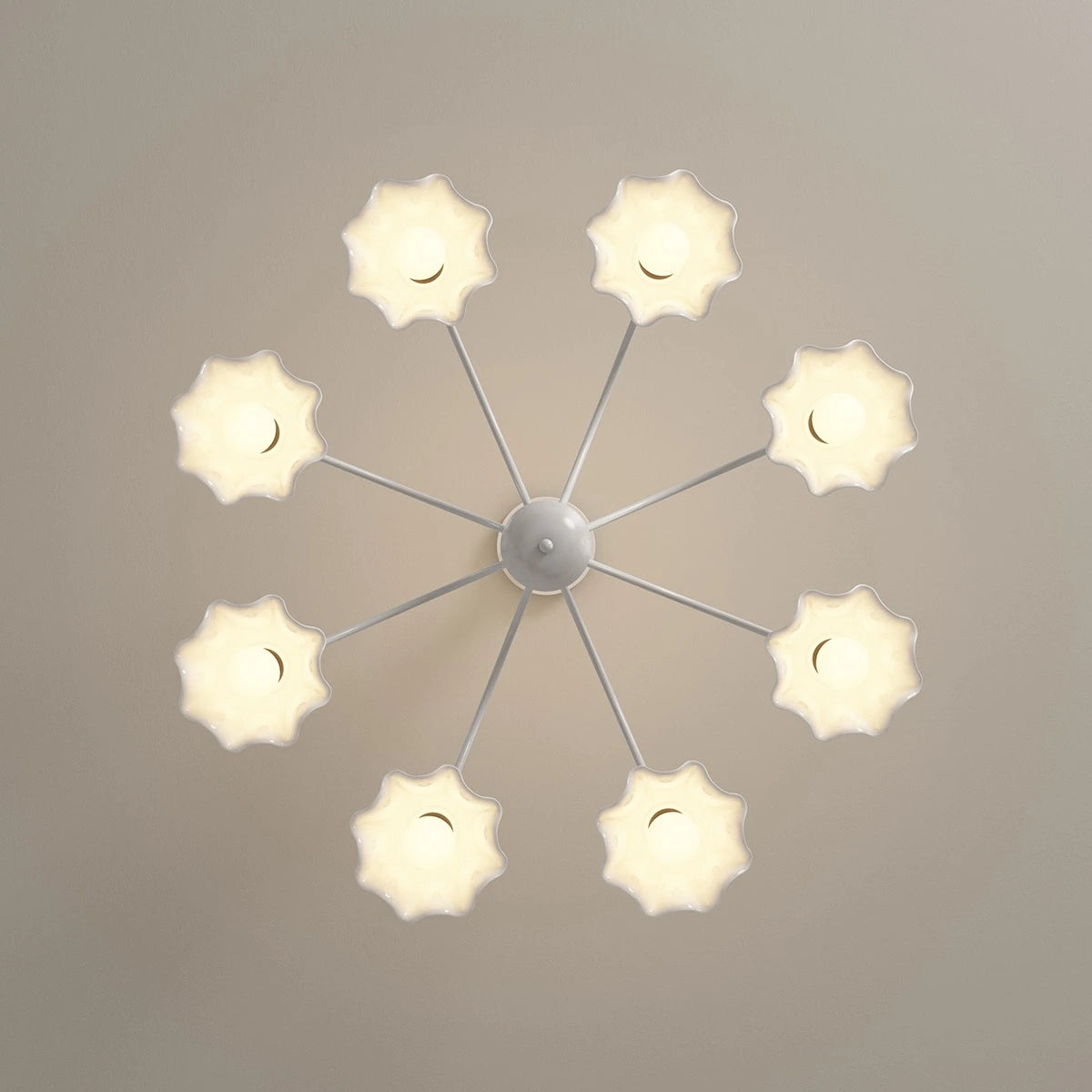 Antizer French Pastoral Style Flower Chandelier