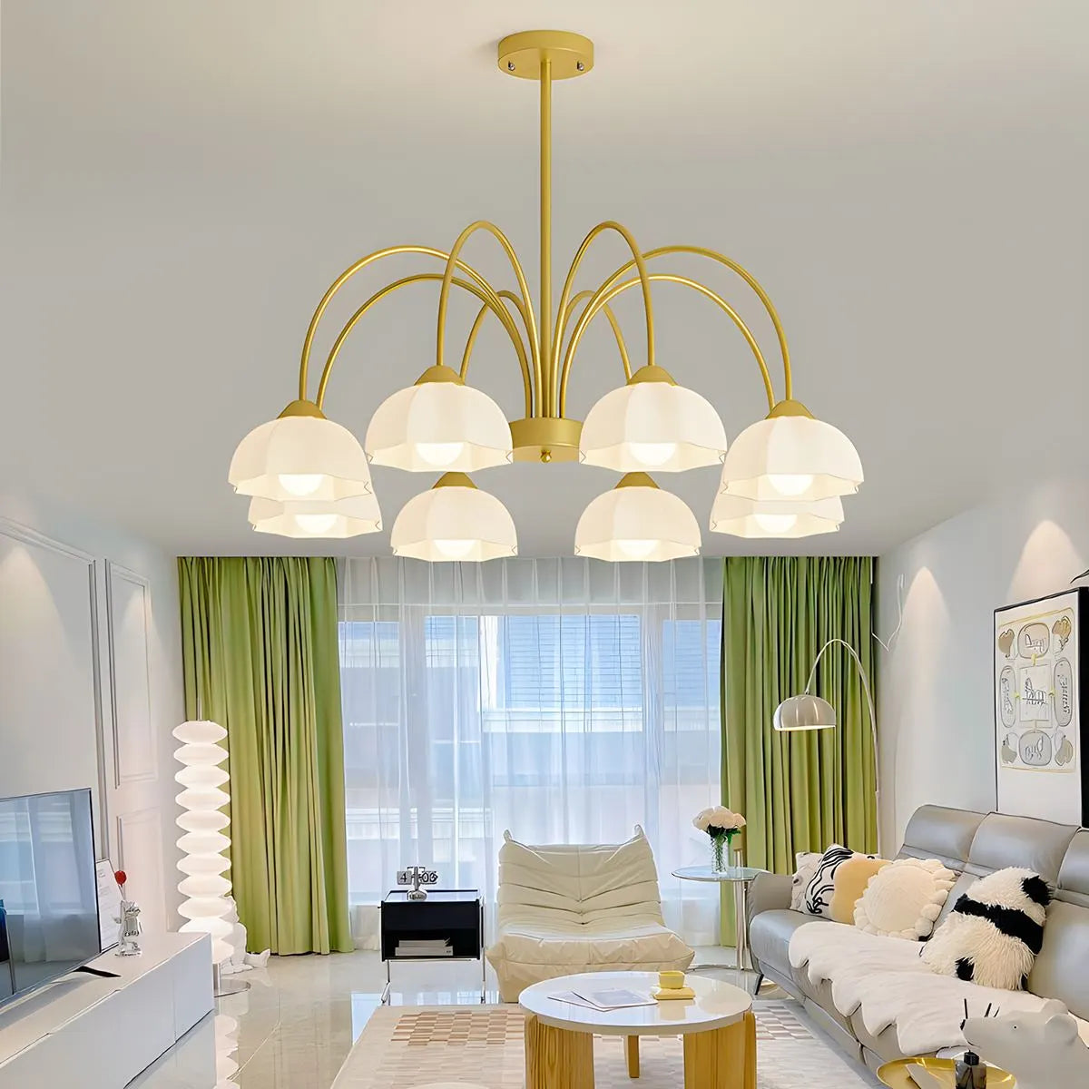 Antizer Nordic Modern Light Luxury Flower Chandelier