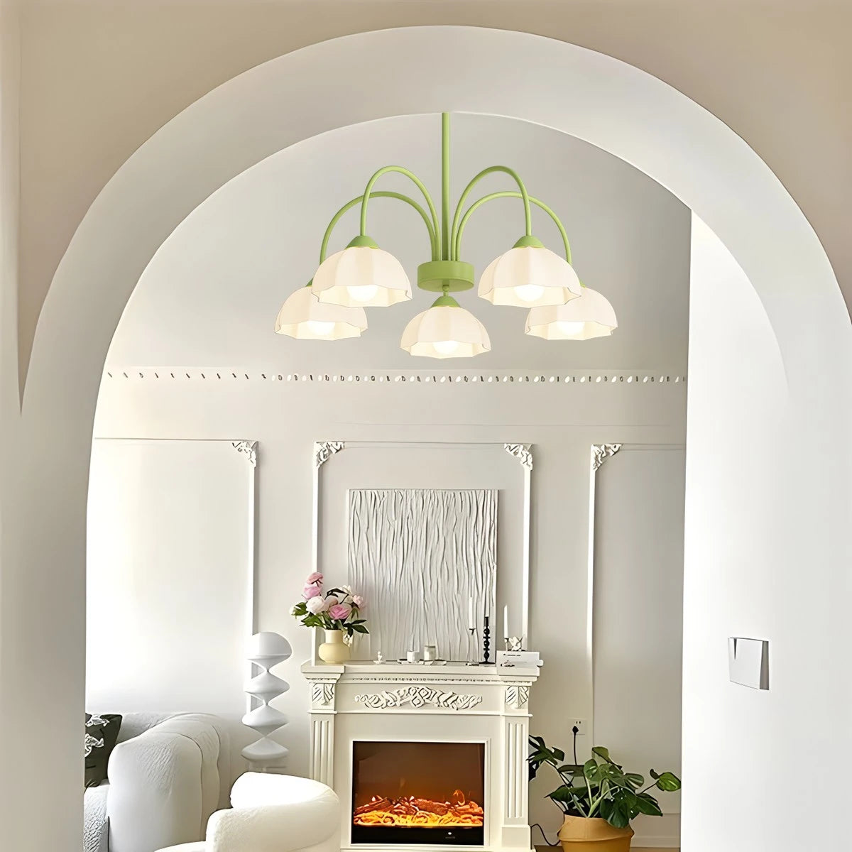 Antizer Nordic Modern Light Luxury Flower Chandelier