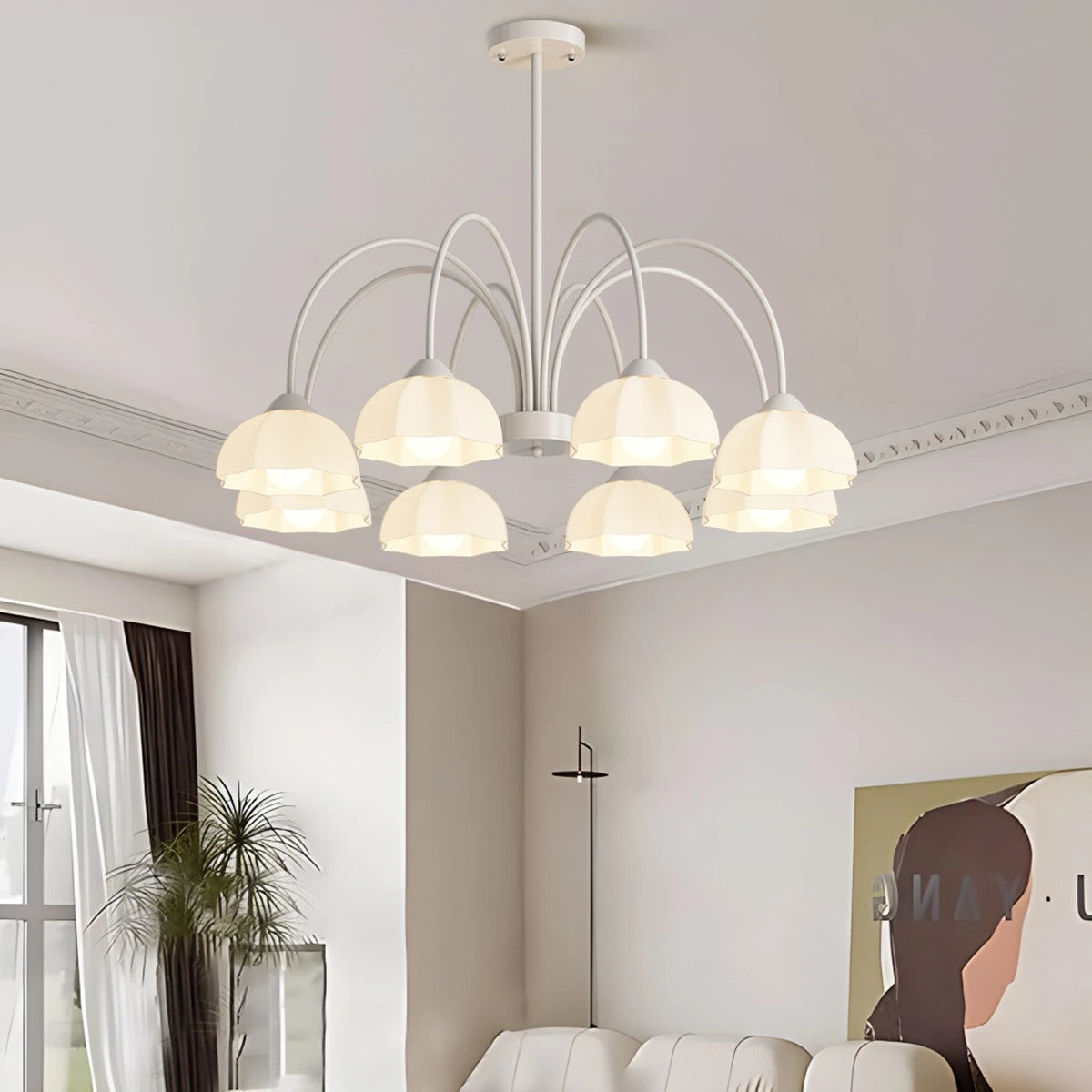 Antizer Nordic Modern Light Luxury Flower Chandelier