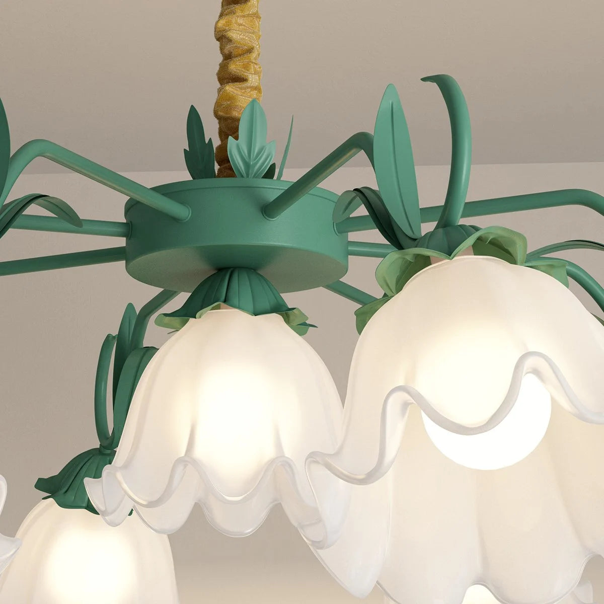 Antizer American Retro Pastoral Style Flower Chandelier