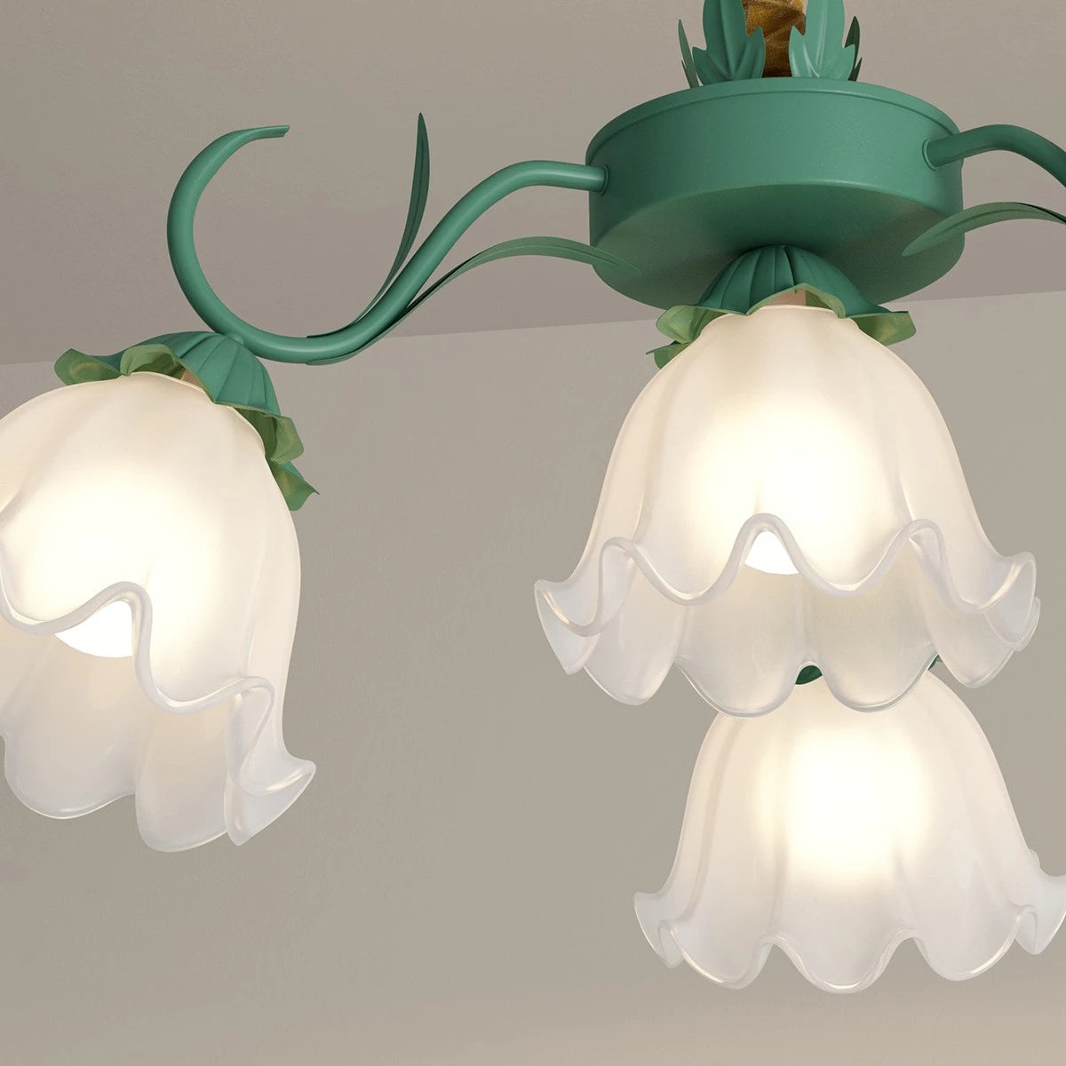 Antizer American Retro Pastoral Style Flower Chandelier