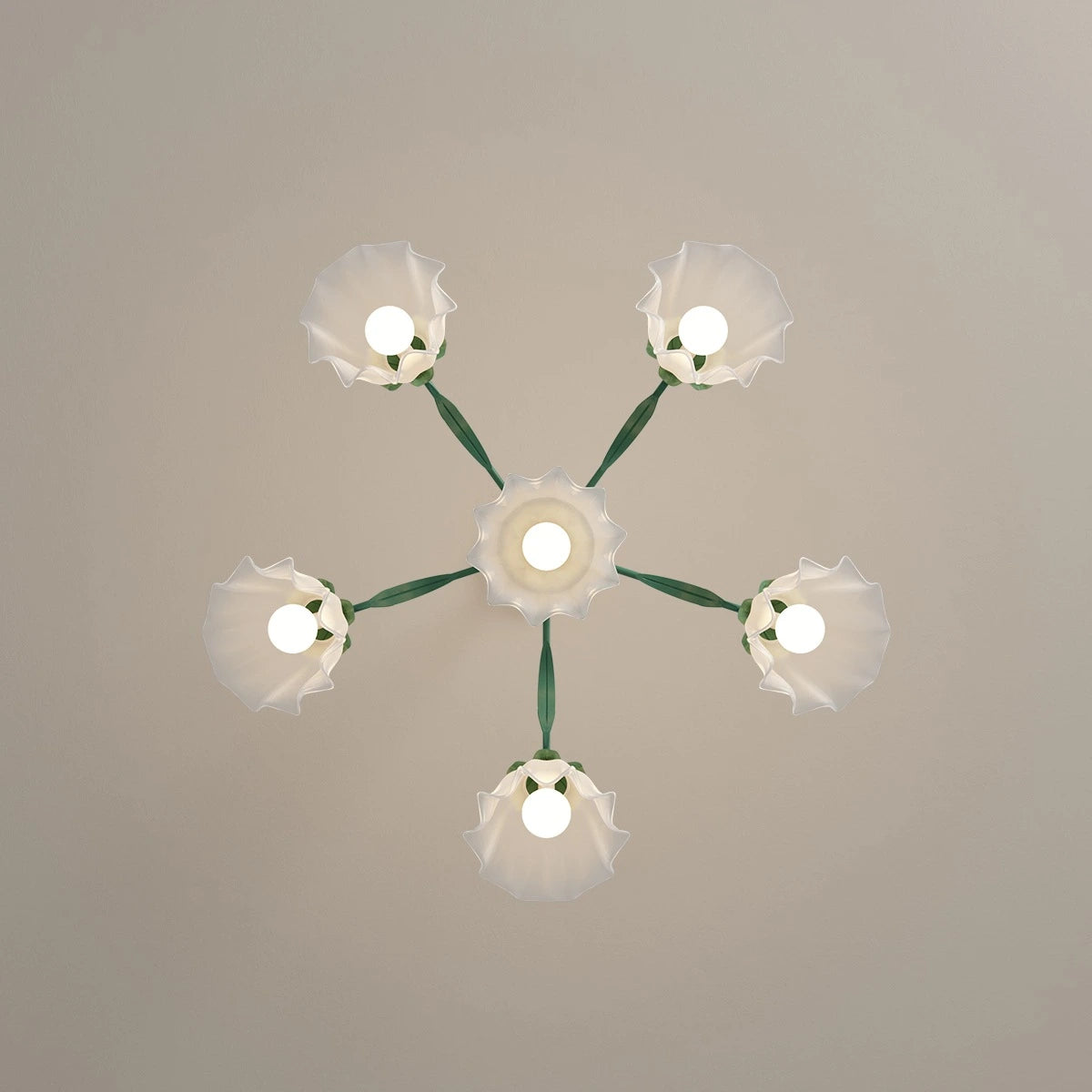 Antizer American Retro Pastoral Style Flower Chandelier