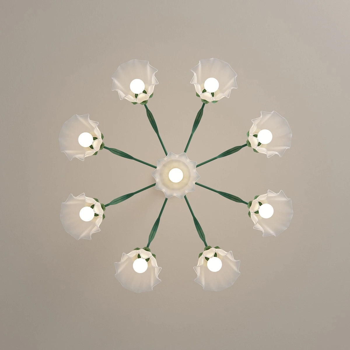 Antizer American Retro Pastoral Style Flower Chandelier