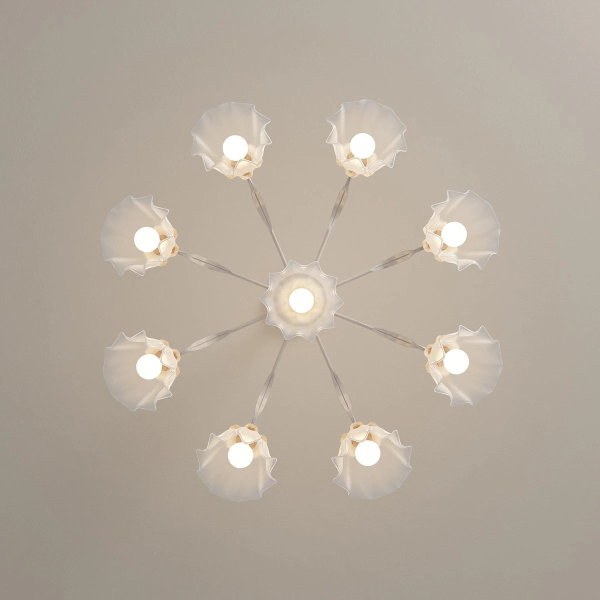 Antizer American Retro Pastoral Style Flower Chandelier