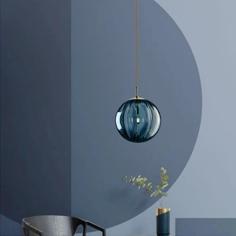nordic glass globe pendant light  
