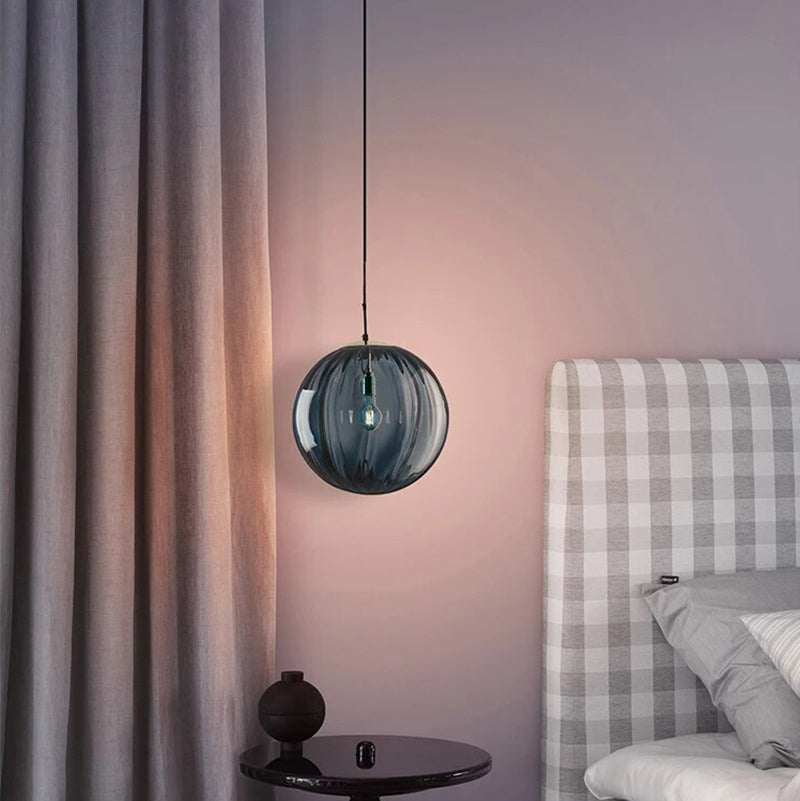 nordic glass globe pendant light  