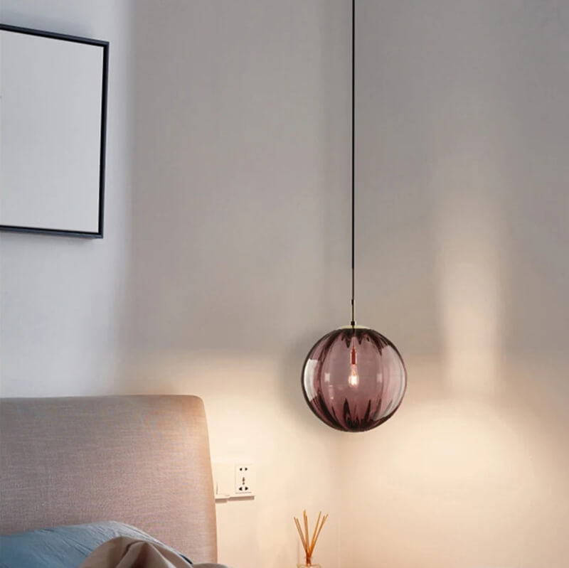 textured glass pendant light