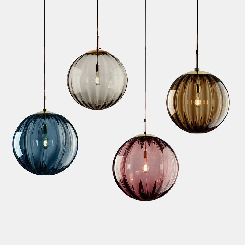 glass globe pendant light